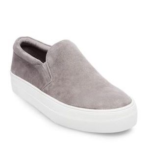 Steve Madden Gray Slip Ons